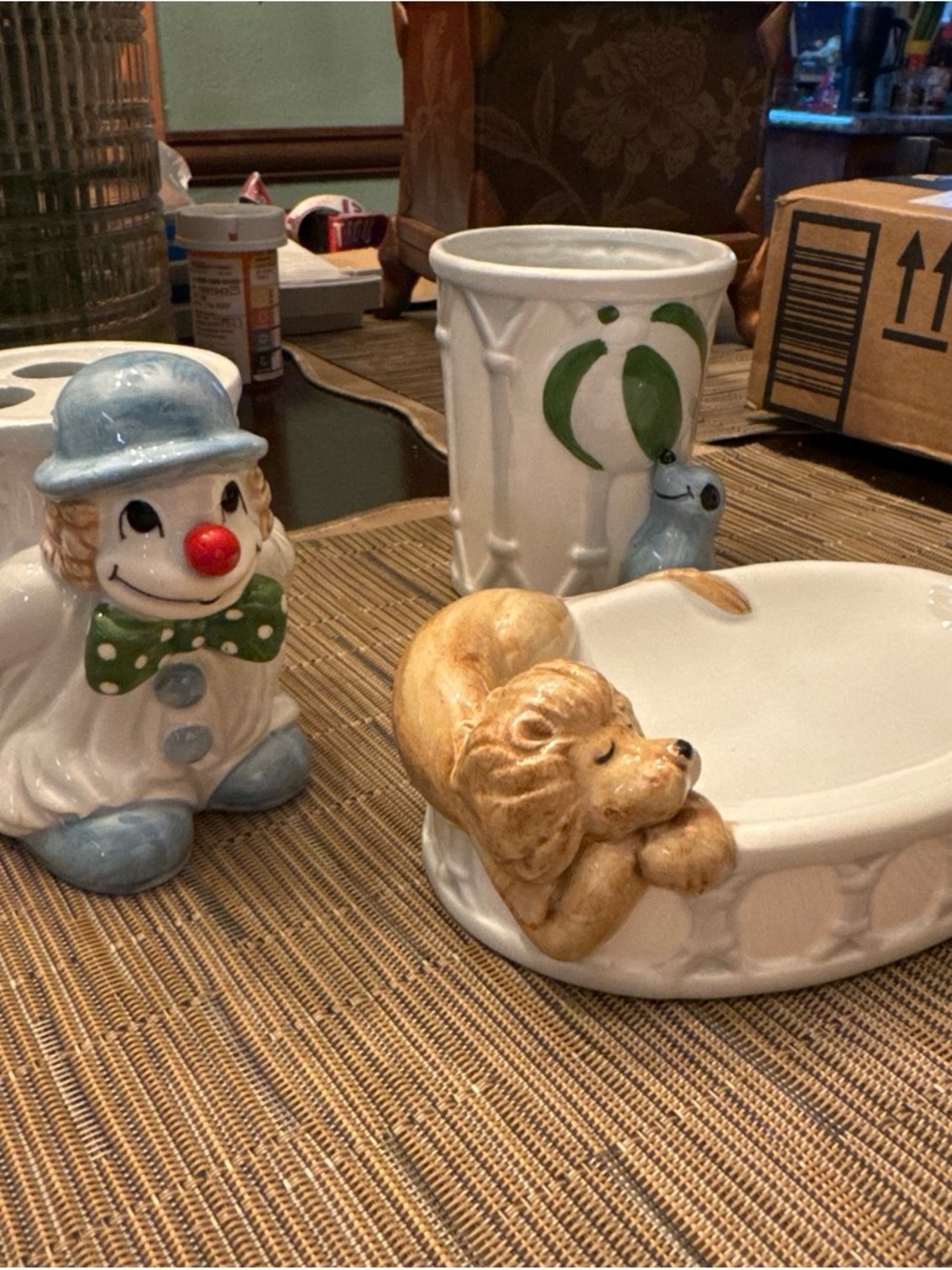 Vintage 1978 Fitz and Floyd bathroom set